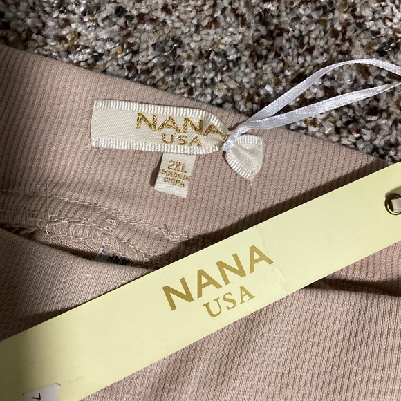 NANA USA Women Pant Size 2XL Brown Linen Blend Vacation Outdoor - Picture 6 of 7